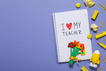 Notebook with the inscription 