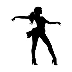 dancing figures silhouette illustration 