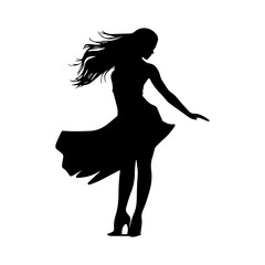dancing figures silhouette illustration 