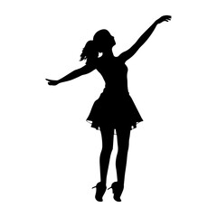 dancing figures silhouette illustration 