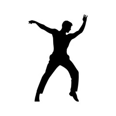dancing figures silhouette illustration 