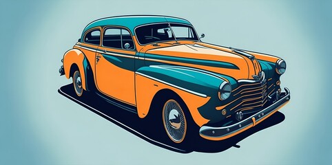 Obraz na płótnie Canvas Beautiful car illustration. AI generated illustration