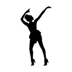 dancing figures silhouette illustration 