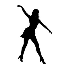 dancing figures silhouette illustration 