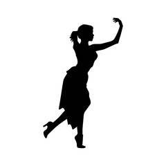 dancing figures silhouette illustration 