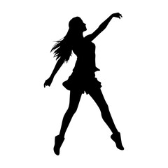 Fototapeta na wymiar dancing figures silhouette illustration 
