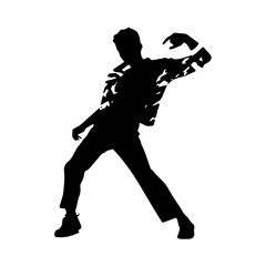 dancing figures silhouette illustration 