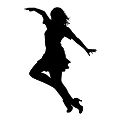 dancing figures silhouette illustration 