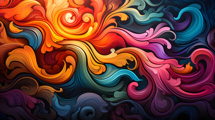 Abstract color splash art