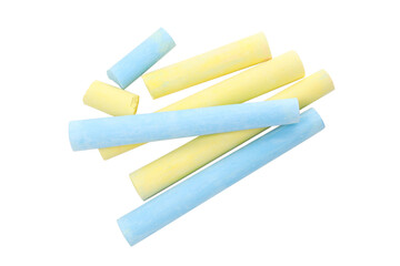 PNG,pieces of chalk for drawing, isolated on white background