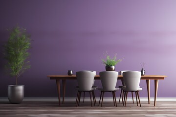 dining room with flowers