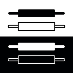 Rolling pin icon. Attribute for rolling dough. Cook's kitchen tool.