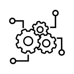 Editable icon vector. Function settings illustration sign. automated system symbol. Development logo.