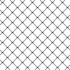 Pattern mesh Chain-link. Seamless pattern of mesh fence. Abstract checkered background.