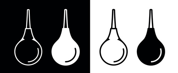 Enema icon. Symbol of medicine or treatment. Instrument for medical procedure.