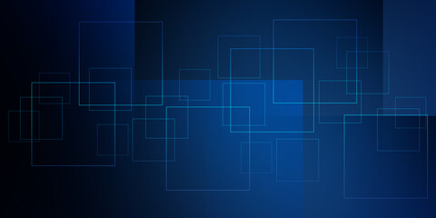 Blue geometric technological background. Template brochure and layout square design