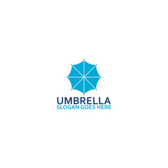 Umbrella Logo Design Template isolated on white background