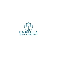 Umbrella Logo Design Template isolated on white background