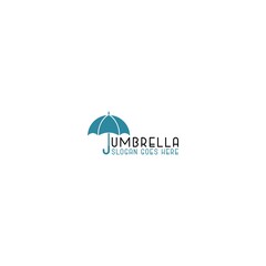 Umbrella Logo Design Template isolated on white background
