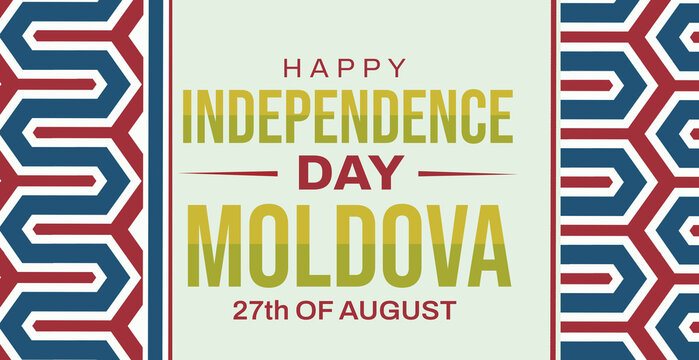 Happy Independence Day of Moldova background. 27th of august Moldova independence day wallpaper illustration