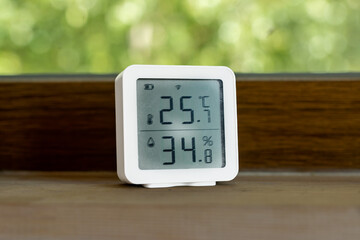 Digital home thermometer, air temperature and indoor humidity control