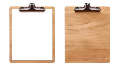 Foto op Plexiglas Set of Plain empty blank clipboard clip board with paper sheet on transparent background cutout, PNG file. Mockup template for artwork graphic design. 3D rendering. copy text space  © Sandra Chia