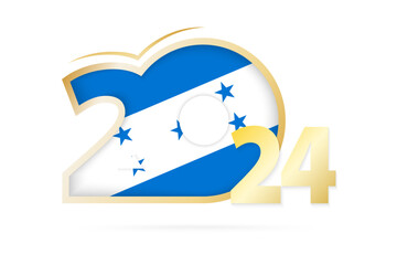 Year 2024 with Honduras Flag pattern.