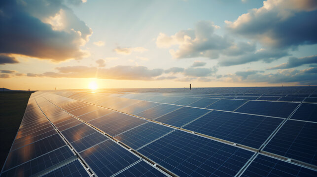 Solar Power: solar panels with sun shining on them, emphasizing renewable energy.
generative ai