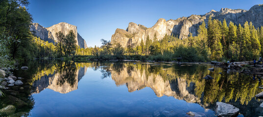 Yosemite valley lake, National Park, California, USA