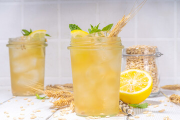 Barley orzo lemonade drink