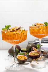 Passion fruit martini cocktail
