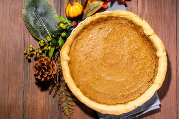Fototapeta premium Homemade pumpkin pie
