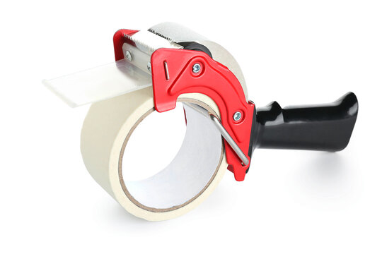 Packing tape dispenser isolated on white background