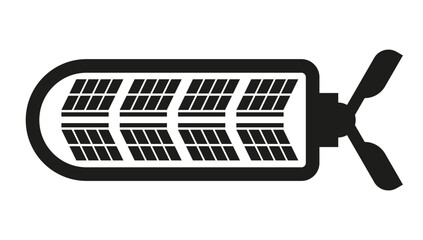 Cluster bomb with explosive parts inside. Cluster munition vector illustration.