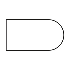 Delay flow chart Shape element for process layout diagram illustration for businss and finance