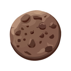Fototapeta premium Sweet chocolate cookie icon, isolated vector illustration