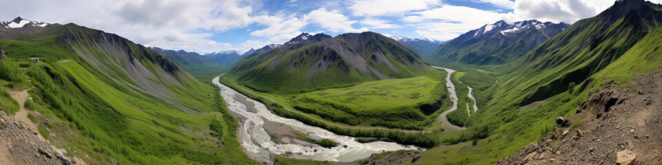 Fototapeta na wymiar Denali National Park Alaska - Generative AI