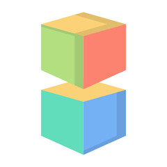 Cubes Flat Icon