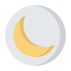Obraz na płótnie Canvas Moon Flat Icon