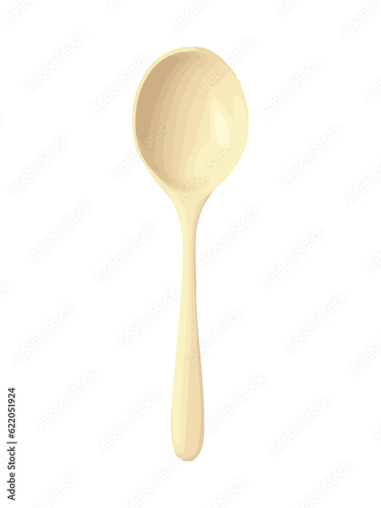 Wall mural wooden spoon cooking utensil design