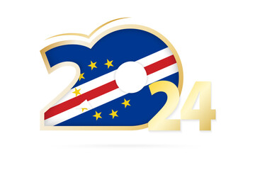 Year 2024 with Cape Verde Flag pattern.