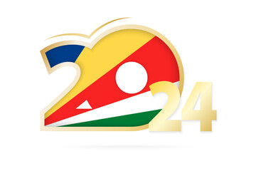 Year 2024 with Seychelles Flag pattern.