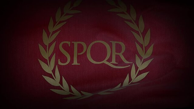 SPQR. Cinematic, Flag of the Roman Empire.