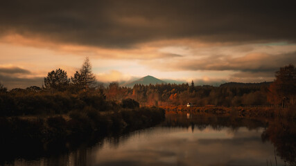 sunset in the mountains