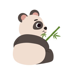 Cute panda sitting concept