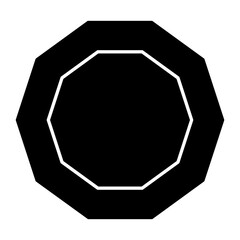 Decagon Glyph Icon