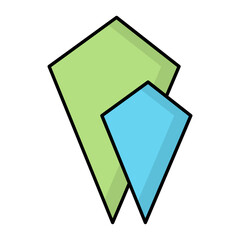Kite Line Color Icon