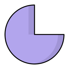 Pie Line Color Icon