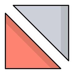 Triangle Line Color Icon