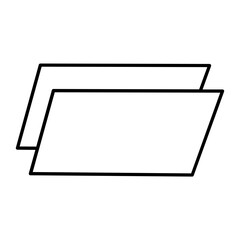 Paralellogram Line Icon